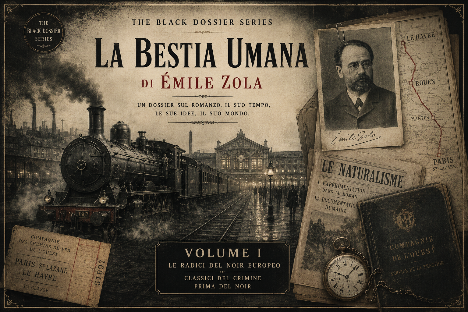 **Fascicolo n. 1 – La bestia umana.
Contesto storico. Documenti. Iconografia. Le radici del noir europeo.
Scopri il Black Dossier.